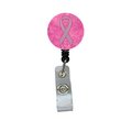 Teachers Aid Pink Ribbon for Breast Cancer Awareness Retractable Badge Reel TE2555236